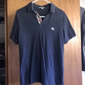 Grey Burberry polo